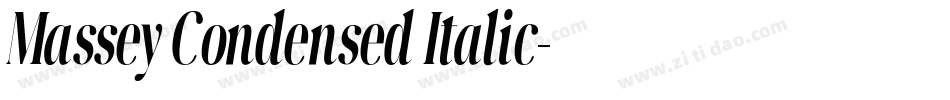 Massey Condensed Italic字体转换